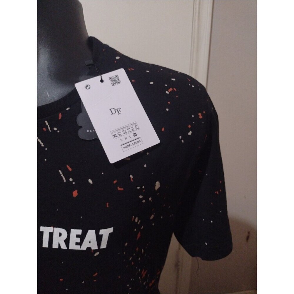 New NWT Women's Denim & Flower Ricky Singh Trick or Treat T-Shirt XL Black - Picture 5 of 10